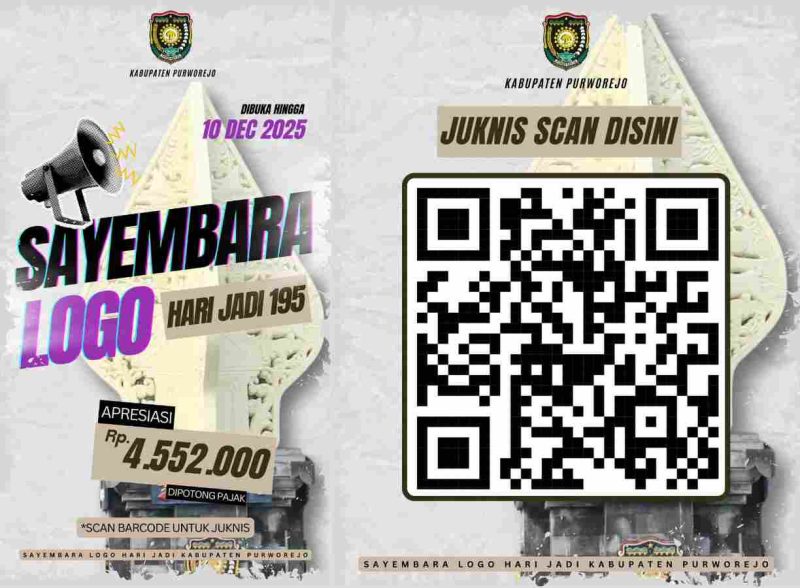 Pengumuman lomba logo Hari Jadi Kabupaten Purworejo.
