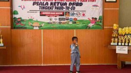 Salah satu siswa saat tampil dalam ajang kegiatan Semarak Kompetisi Anak Prestasi 2025,