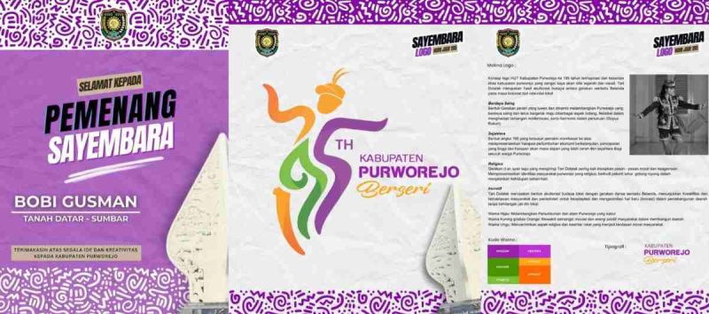 Pengumuman pemenang Sayembara pembuatan logo Hari Jadi Kabupaten Purworejo.