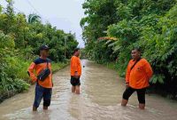Banjir merendam permukiman warga di Desa Wingkosanggrahan, Ngombol, Purworejo.