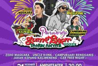 Pemerintah Kabupaten Purworejo bakal menggelar perayaan pergantian tahun bertajuk 'Purworejo Gumebyar Tahun Anyar 2026', Selasa malam (31/12/2025) di Amphiteater Alun-Alun Purworejo.