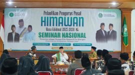 KH Chalwani msndukung konsep Provinsi Jawa Selatan (Jasela) saat menghadiri Pelantikan Pengurus Pusat Himawan, Rabu (7/1/2025), 