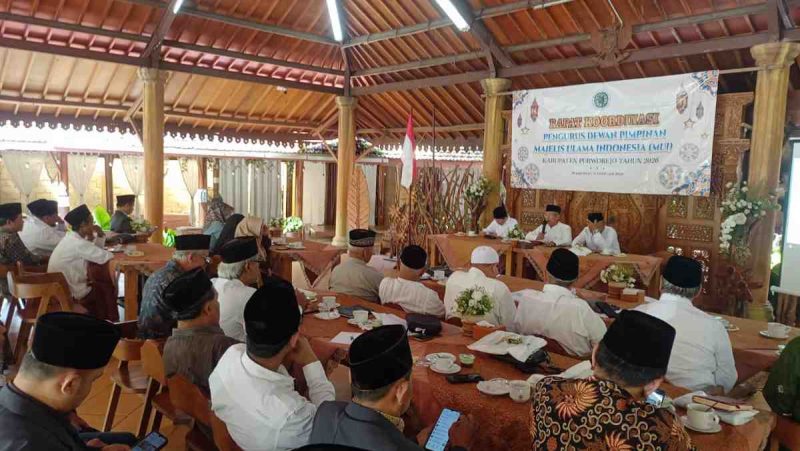 Rapat Koordinasi Pengurus MUI yang digelar pada Selasa (17/2/2026) di RM ABK Purworejo.