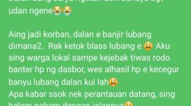 Warga keluhkan kondisi jalan berlubang di ruas Pituruh–Brengkol, tepatnya di sebelah barat Balai Desa Megulungkidul, Kecamatan Pituruh.