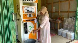 Bumdes Tunjungtejo Barokah hadirkan inovasi minyak goreng sistem pom SPBU.