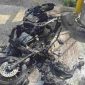 Kondisi sepeda motor NMAX yang terbakar.
