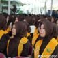 Para santri An-Nawawi berjan Purworejo mengikuti prosesi wisuda.