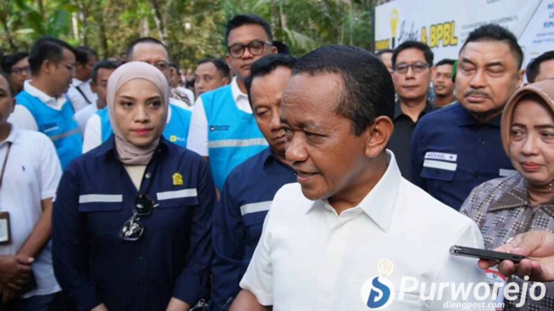 Menteri ESDM, Bahlil Lahadia saat menemui masyarakat Purworejo.