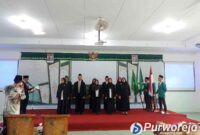 Pelantikan pengurus Himpunan Mahasiswa (HIMAWA) Stainu Purworejo.