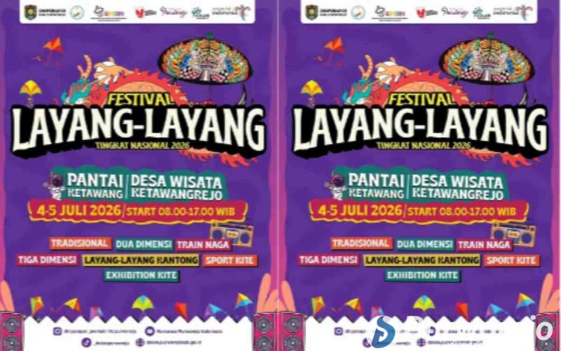Flayer gelaran festival layang layang nasional tahun 2026 di Purworejo.