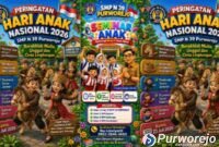 Pamflet peringatan Hari Anak Nasional 2026 di SMPN 39 Purworejo.