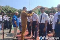 Acara pembukan MPLS di SMK YPE Sawunggalih Kutoarjo, Purworejo.