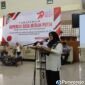 Bupati Purworejo, Yuli Hastuti saat berbicara saat pertemuan yanh digelar oleh Dewan Koperasi Indonesia Daerah Kabupaten Purworejo.