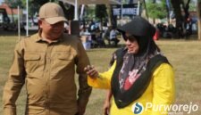 Bupati Purworejo Yuli Hastuti saat membuka acara secara resmi kicau mania.
