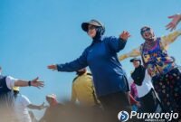 Bupati Purworejo, Yuli Hastuti saat peluncuran Gerakan Masyarakat Aktif dan Bugar pada Minggu (26/7/2026).