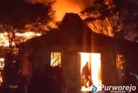 Kebakaran rumah di Wonotulus menghanguskan sebuah hunian warga di Dusun Krajan, Purworejo.