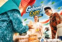 Wabup Dion Agasi saat pembukaan ajang Gebang Expo 2026 berlangsung meriah di depan Kantor Kecamatan Gebang.