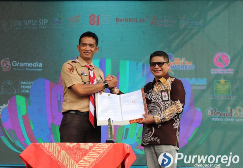Acara pembukaan Festival Literasi Kabupaten Purworejo Tahun 2026 yang digelar Dinas Perpustakaan dan Kearsipan (Dinpusip) Kabupaten Purworejo.