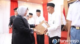 Penyerahan remisi kepada para narapidana di Rutan Purworejo pada Senin, 17 Agustus 2026.