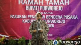Bupati Purworejo Yuli Hastuti SH memberikan apresiasi tinggi kepada Pasukan Pengibar Bendera Pusaka (Paskibraka).