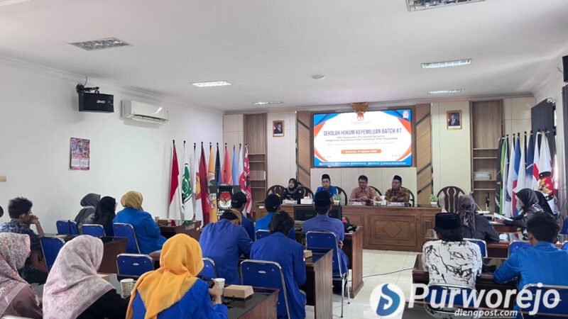 Sekolah Hukum Kepemiluan (SHK) Batch #7 bersama PMII Purworejo pada Rabu (19/8/2026).